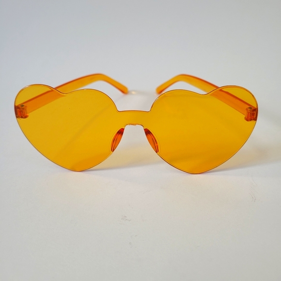 Accessories - Orange heart shaped sunglasses